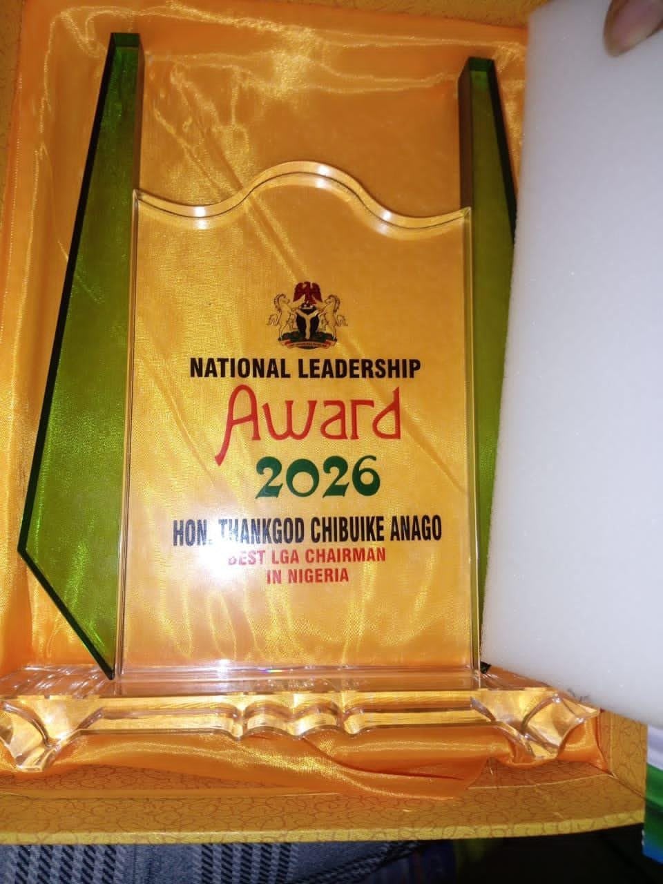 Awka North Mayor, Anago Wins 2026 Best Local Goverment Chairman In Nigeria, Dedicates Award To Governor Soludo, Ndi Awka North