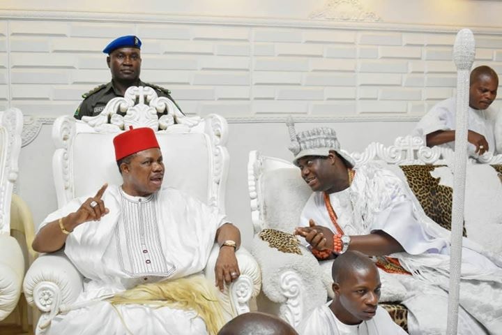 Obiano  Felicitates With Ooni Of Ife On  His Wedding