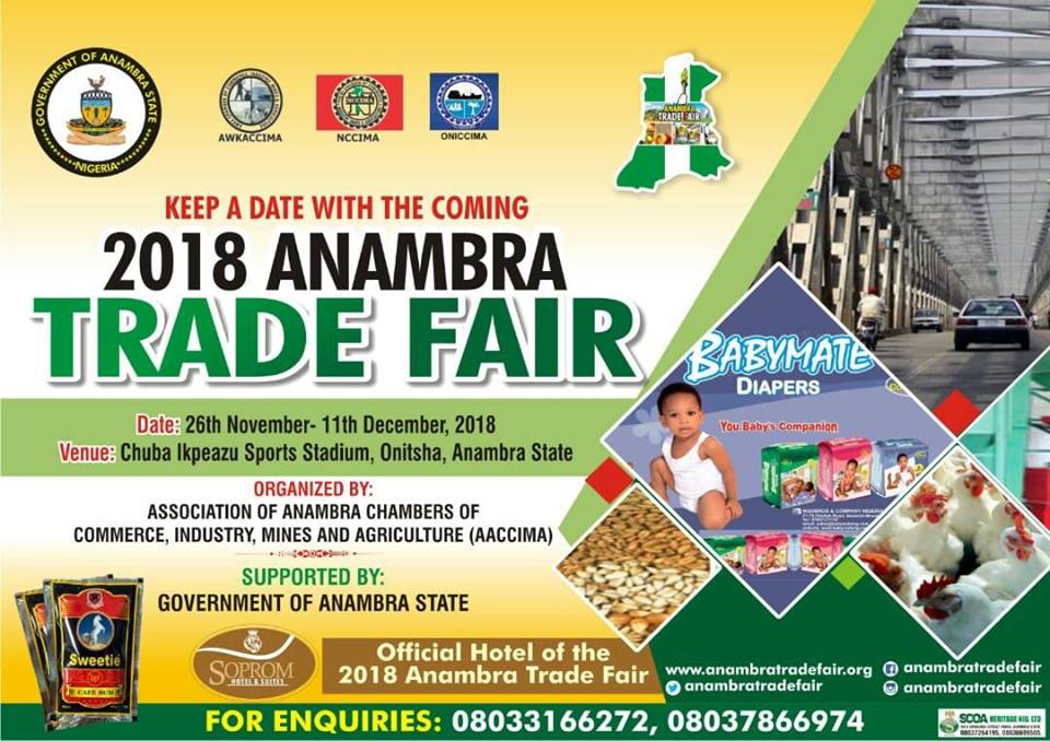 Obiano To Inaugurate 2018 Anambra Trade Fair, Dry Season Farming Today In Onitsha