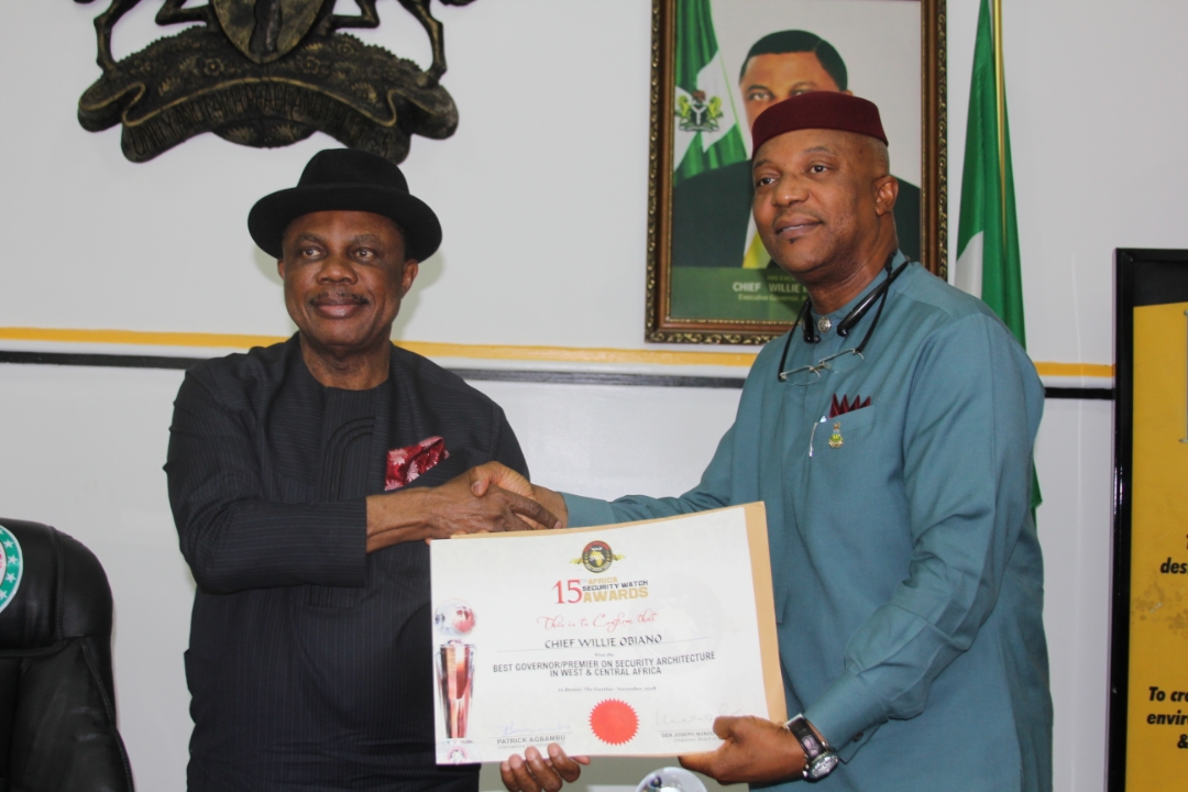 Award  On Security Will Spur  Me To Do More For Ndi Anambra –  Obiano