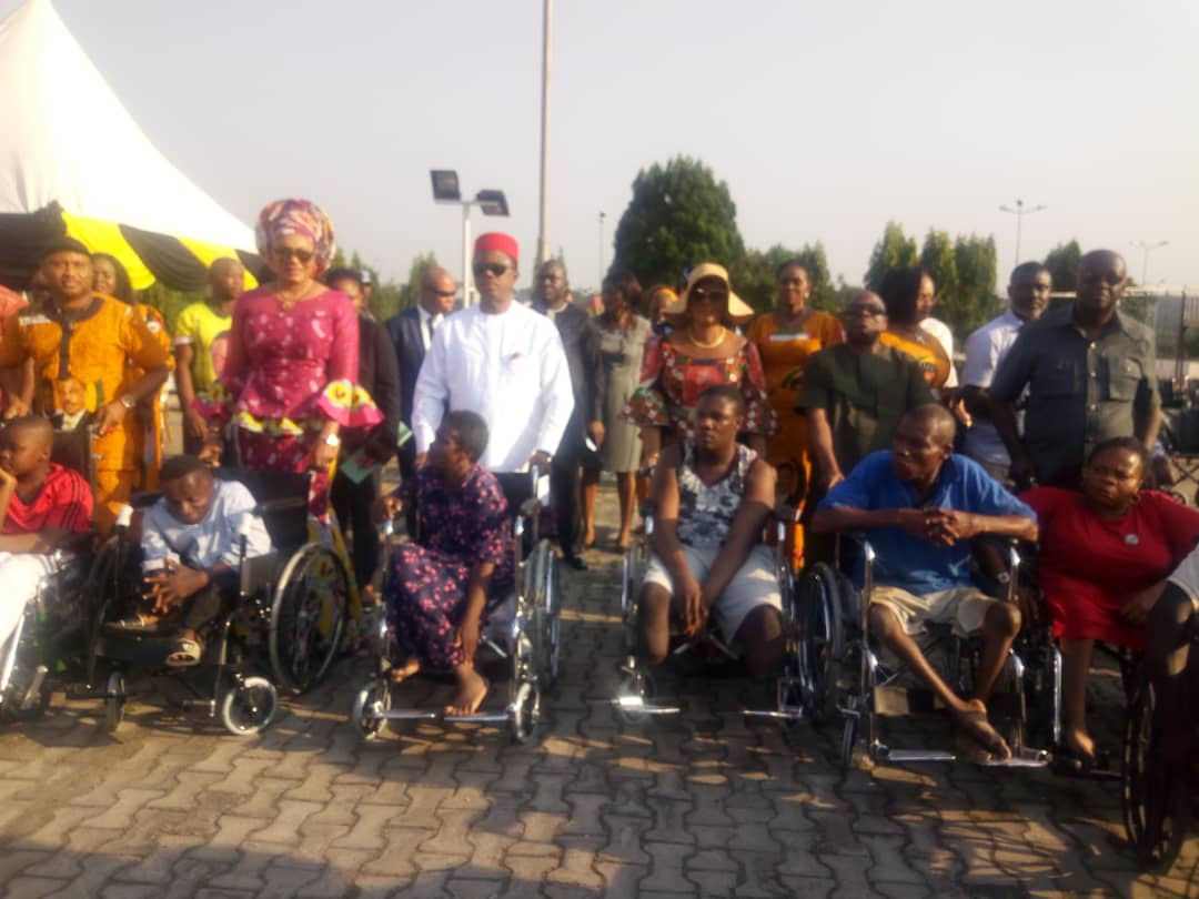 Mrs Obiano Distributes Over 100 More New Wheel Chairs To Physically Challenged Persons In Anambra