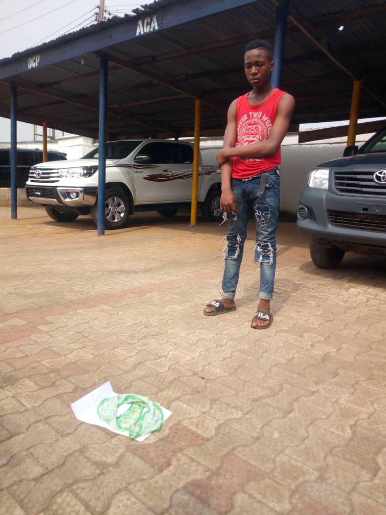 Anambra Police Command Parades 19 Year Old Student For  Stealing Female Underwear For Alleged Ritual Purpose