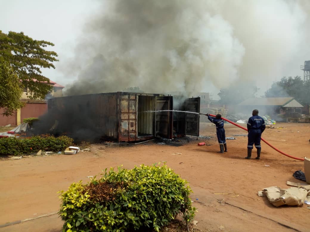 General Elections: Fire Razes  2 Containers Of Card Readers, Election Sensitive Materials In Anambra