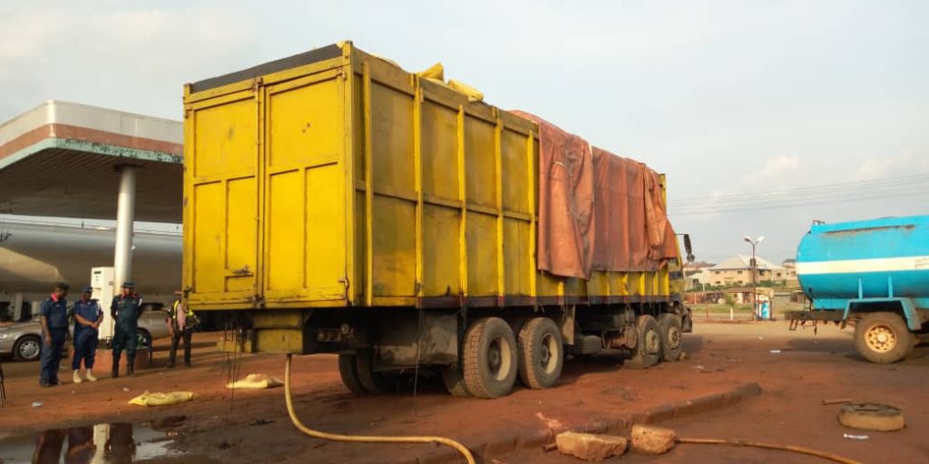 NSCDC Intercepts Lorry Load Of Suspected Adulterated Petroleum Products At Amawbia