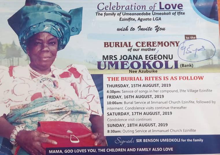 Commentary: Biography Of Madam Joana Egeonu Umeokoli