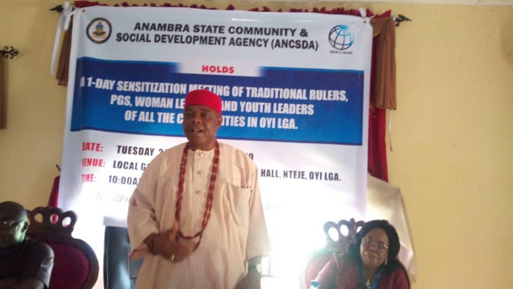 Anambra Social Development Agency Holds Sensitization Meeting With Oyi Communities At Nteje