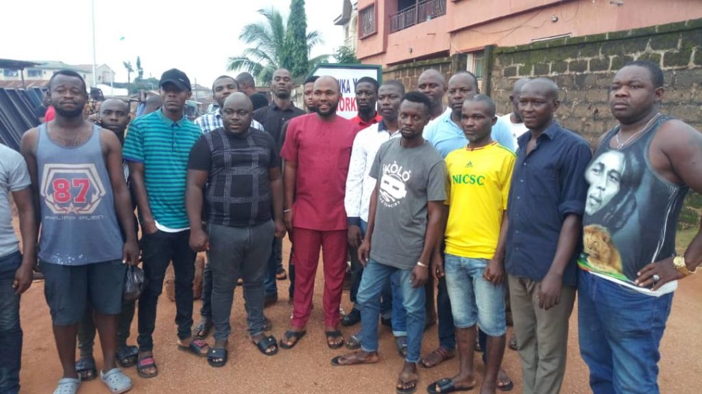 Ezi – Awka Youths Commence Palliative Work On Major Roads In Community