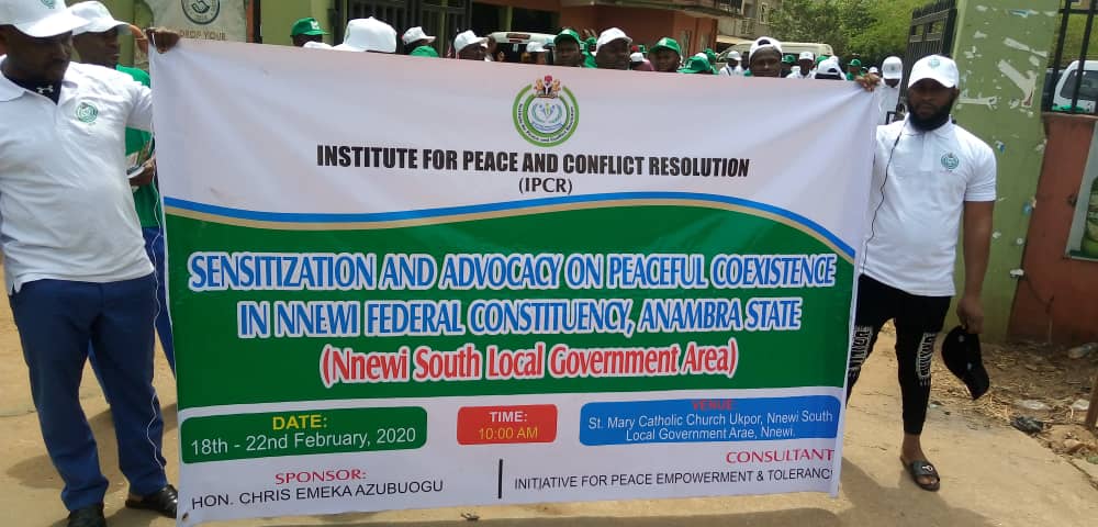 IPCR Takes Sensitization  On Strategic Dialogue In Conflict Resolution To Nnewi South