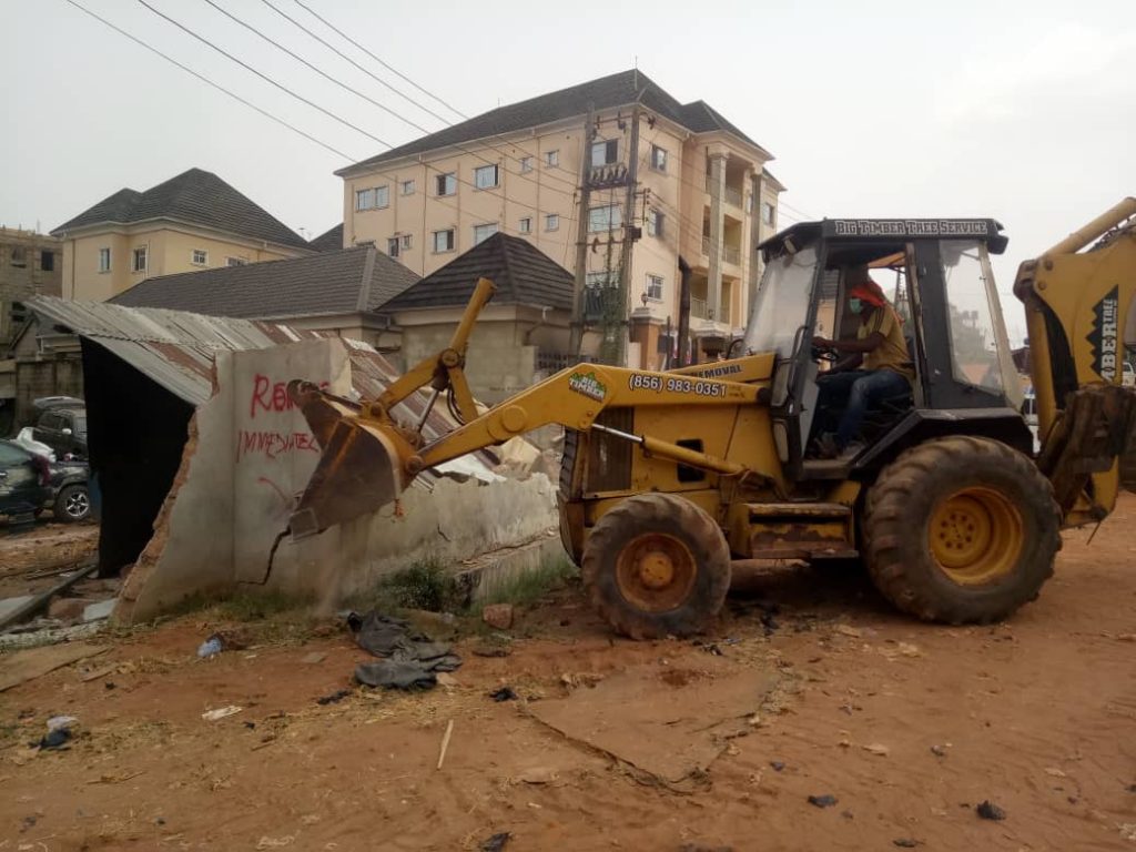 Anambra Physical Planning Board Demolishes Illegal Structures At Omagba Phase Two