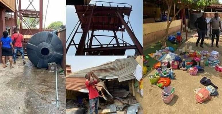 Overhead Water  Tank Crashes  Into  Classroom At Nkpor, Kills 2 Pupils