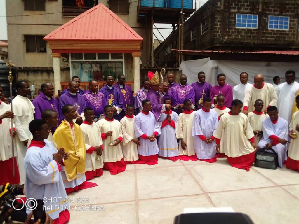 Archbishop Okeke Visits St. Patrick’s Catholic Church Odume Layout  Obosi