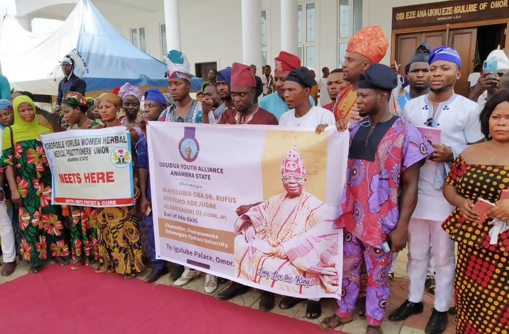 COOU Chancellor  Adejugbe  Visits Igwe Oranu  Of Omor, Underscores Importance Of Traditional Rulers In National Unity