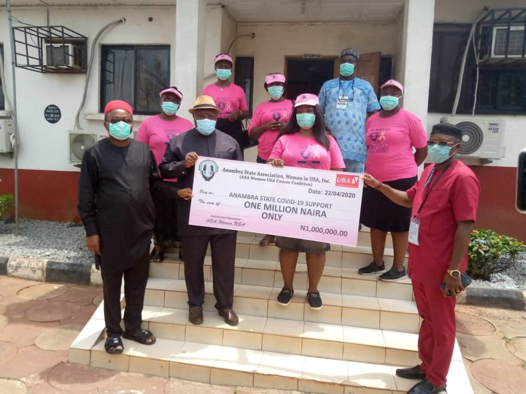 ASA  – Women  USA Cancer Coalition Donates N1M To Anambra COVID -19 Fund