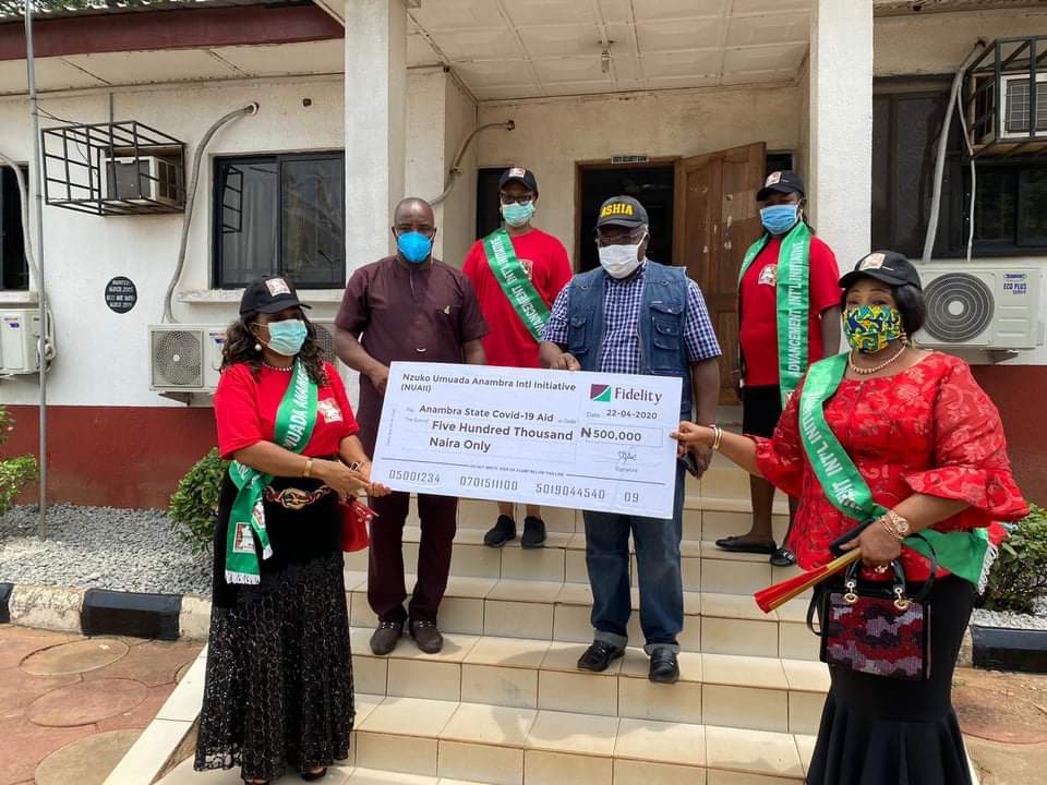 Nzuko Umuada Anambra International Initiative(NUAII) Donates N500, 000 To Anambra State Govt. To Fight Covid-19