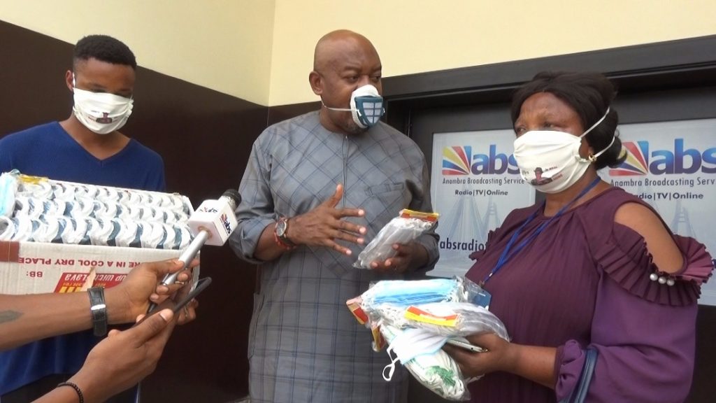 Mrs Agozie  Donates 100 Face Masks To ABS