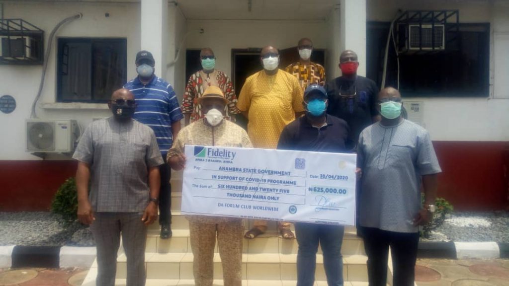 Da Forum Club  Supports Anambra State Govt With  N625, 000  To Fight COVID -19