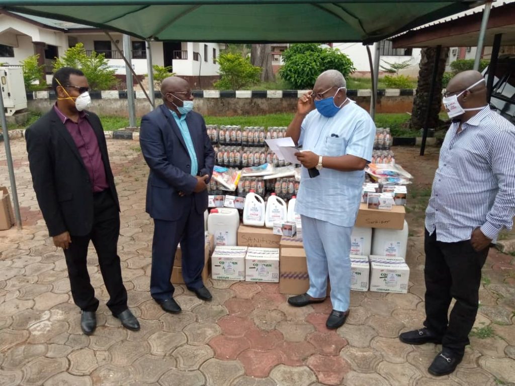 COVID -19:  Nigerian Breweries PLC Donates Drinks, Hand Sanitizer, Face Masks To Anambra State Govt