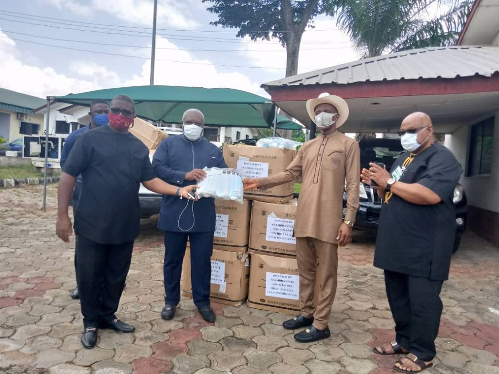 ASA Michigan USA  Donates 44,000 Facemasks To Anambra Govt To Fight COVID -19