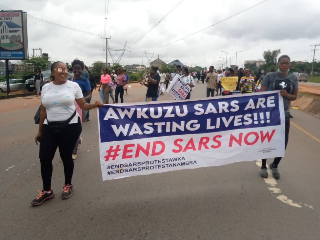 Youths  Sustain Protests Against SARS In Anambra, Reject SWAT