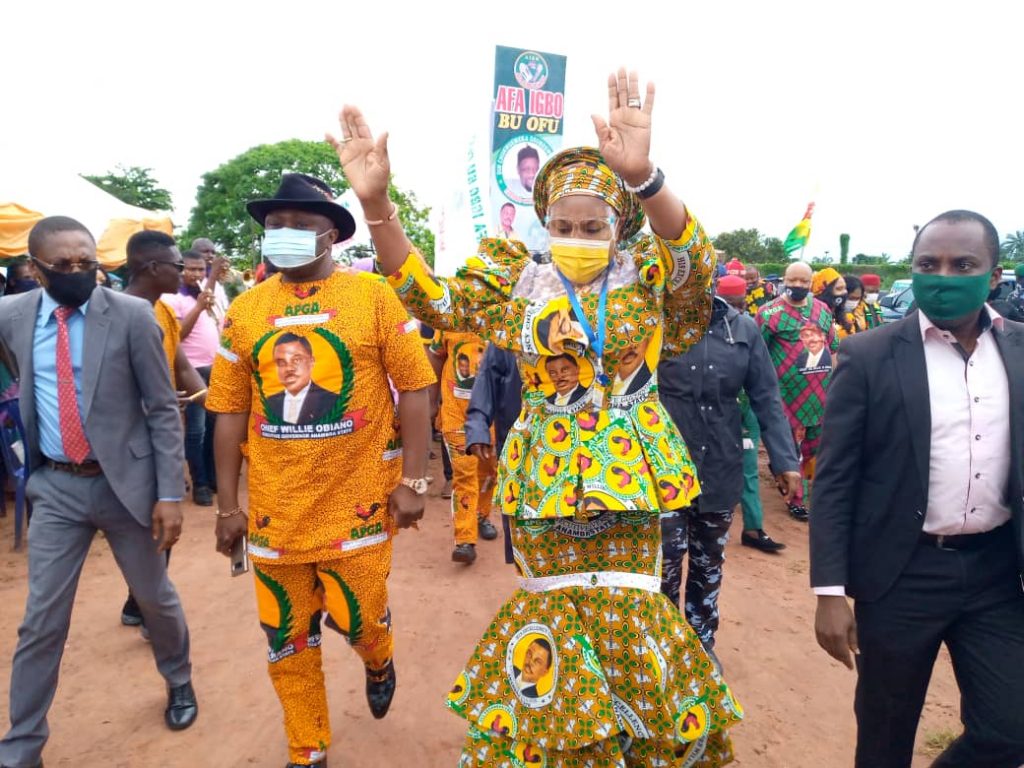 Over 1000 Less Privileged, Physically Challenged Persons Receive Succour From Mrs Obiano At Orumba North And South Council Areas