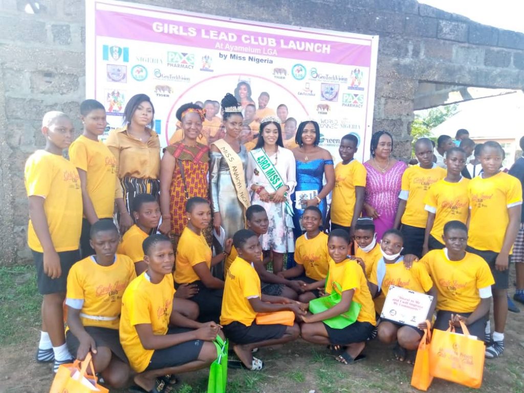 Reigning Miss Nigeria, Others Attend The Launching Of WHAI’s Girls Lead Club At Omor, Ayamelum Council Area