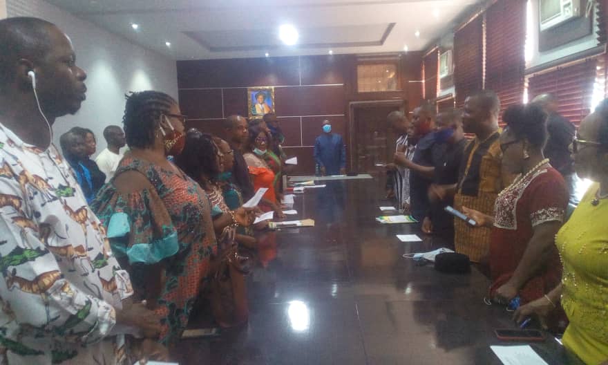 UNN Alumni Association Visits NUA VC Esimone  In Awka