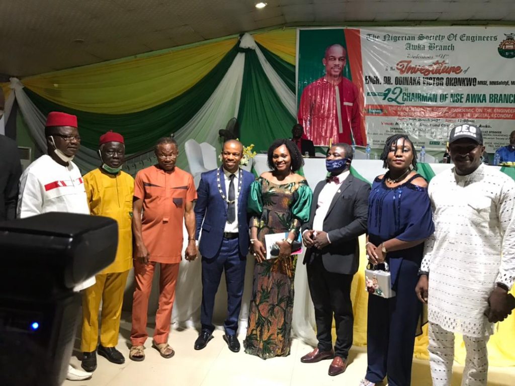 Odinaka Okonkwo Installed New Chairman Nigerian Society Of Engineers In Awka