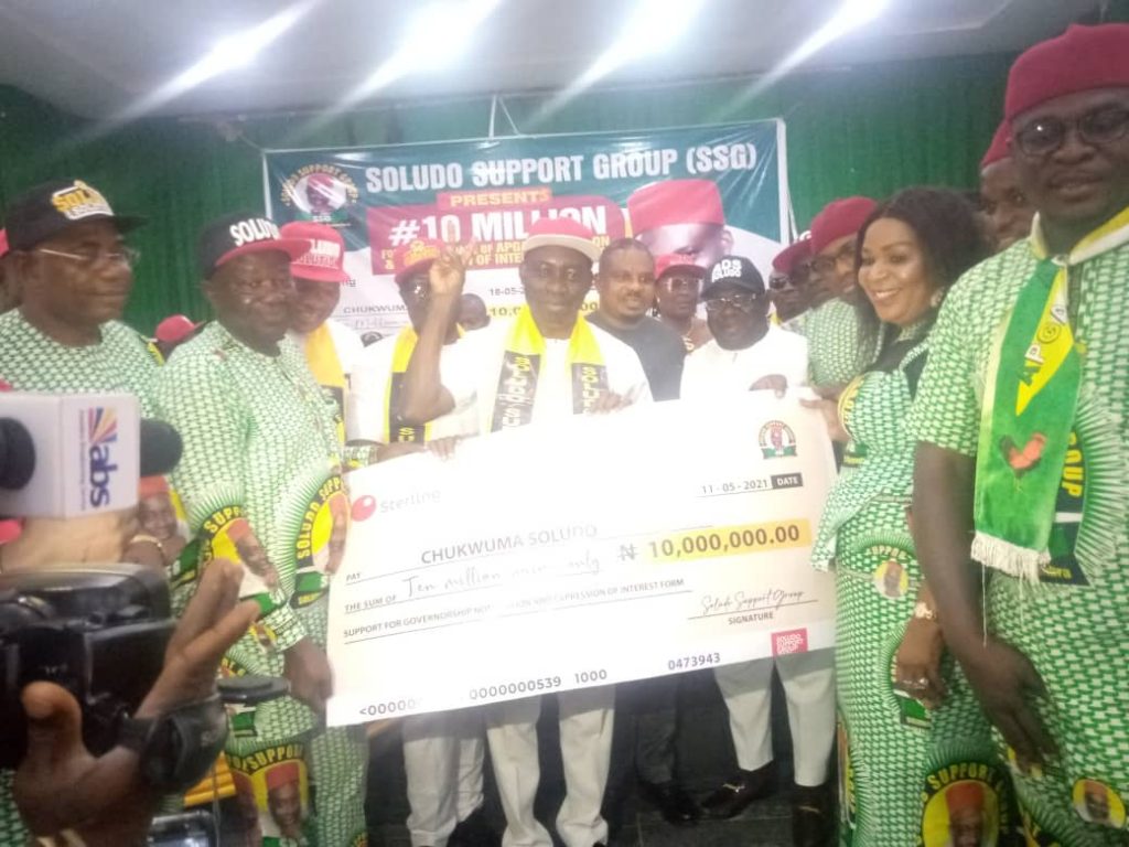 Soludo Support Group (SSG) Backs Soludo With N10M Cheque For APGA Nomination, Expression Of Interest Form