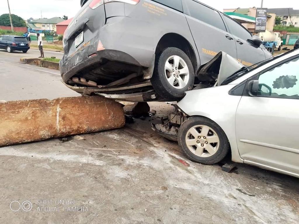 Two Drivers Escape Death In Road Crash At  Amawbia Awka South Council Area