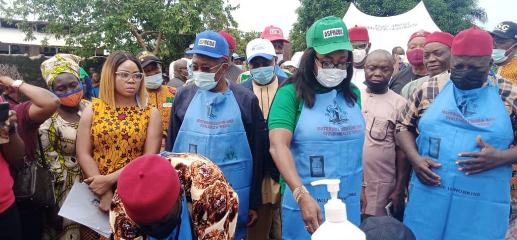 Obiano Flags Off First Round Of 2021 Maternal, Newborn And Child Health Week At Isiagu, Awka South Council Area