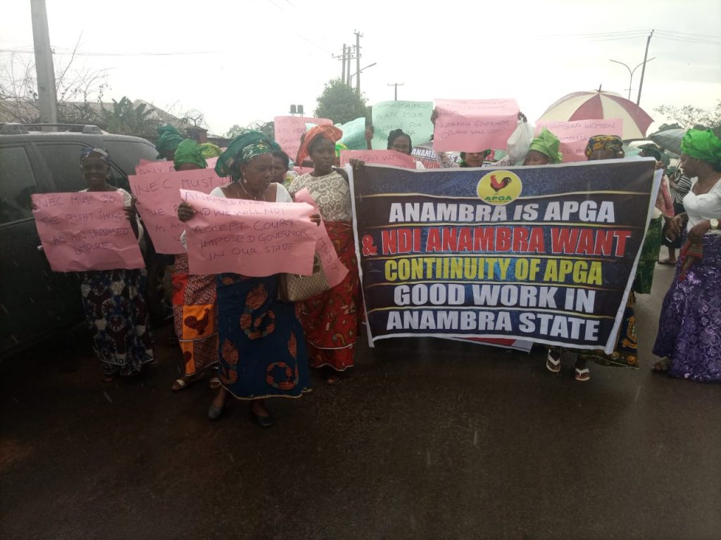 Anambra Governorship Election: Anambra Women Hold Peaceful Protest In Awka Over Lingering Court Cases