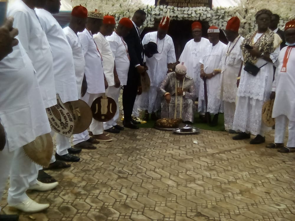 Igwe Okonkwo Of Alor Community Celebrates Iwa Ji Festival