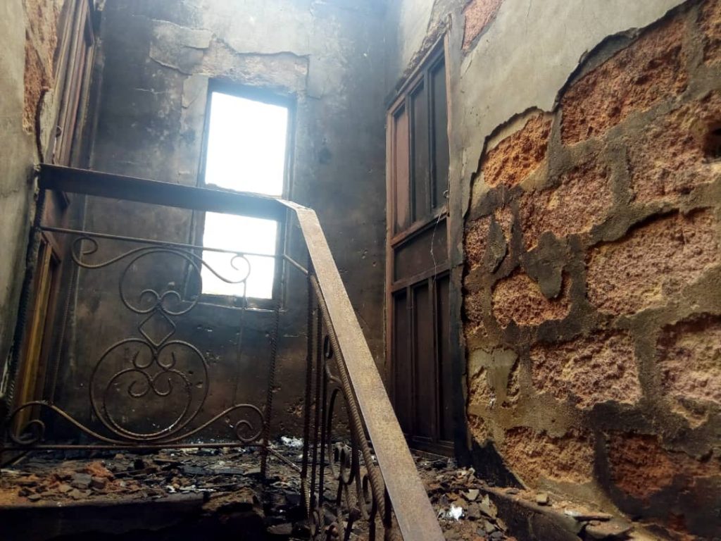 Residents Rescue Two People As Fire Razes Apartment In Awka