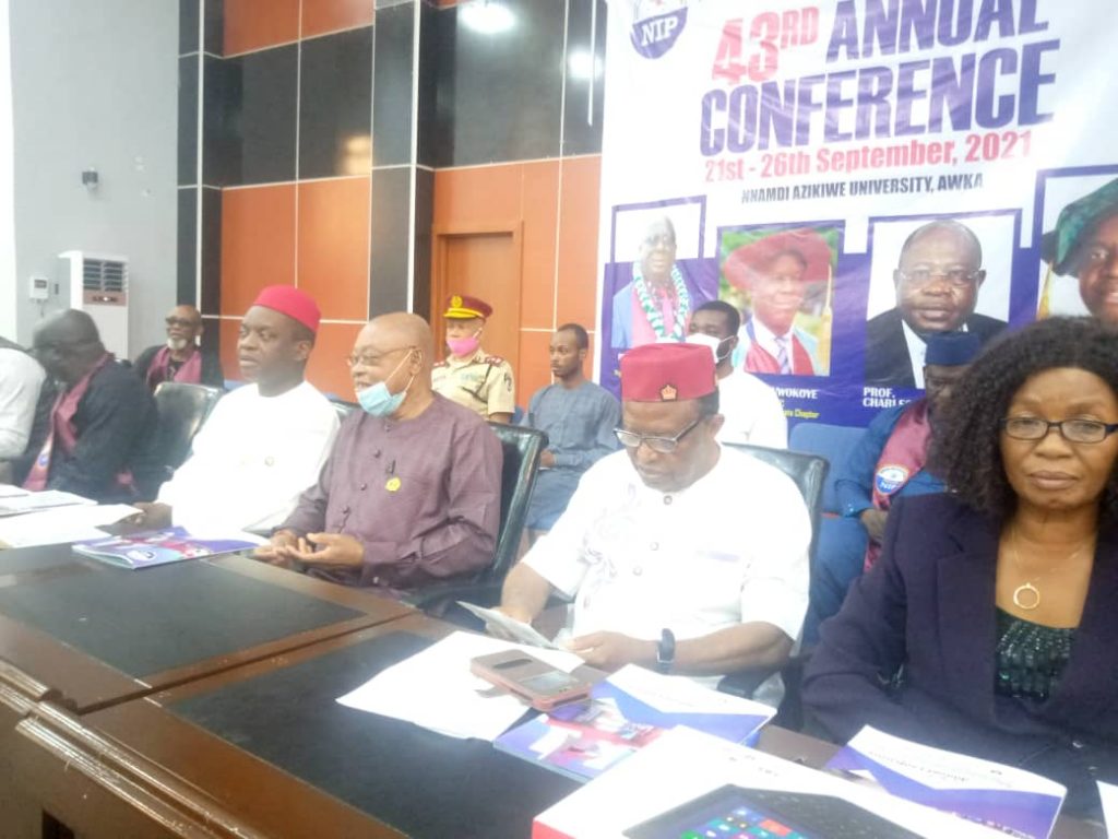 NIP Holds  43rd Annual Conference In Awka, Seeks FG Sponsorship On Research