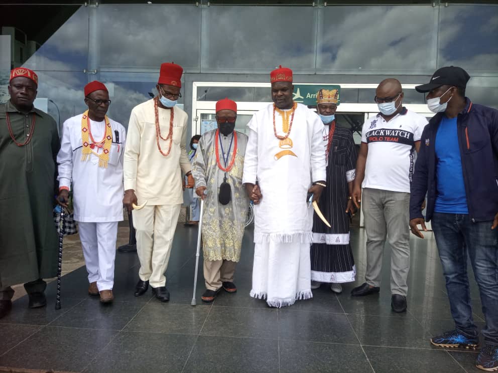 Traditional Ruler Of Awka, Obi Gibson Nwosu Returns To Community After Medical Trip Abroad