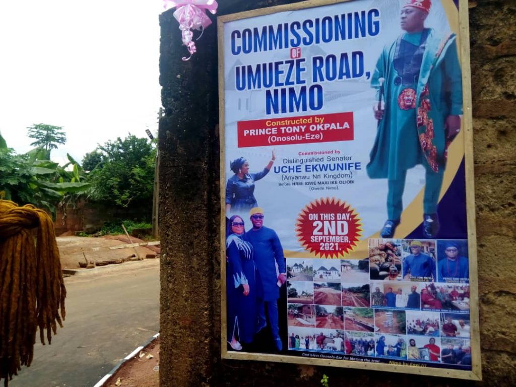 Umueze Road, Nimo Njikoka Council Area Constructed By Philanthropist Okpala Inaugurated