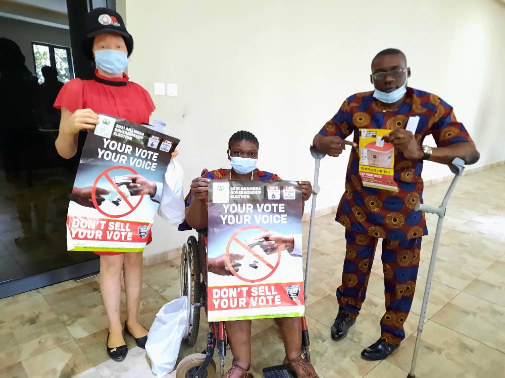 INEC, IFES Hold  Voter Education For Persons With Disabilities, Women Groups In Awka  