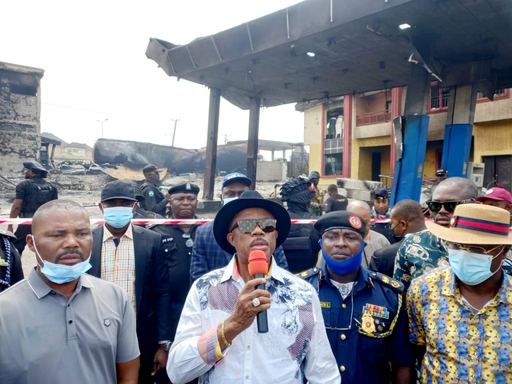 Anambra State Govt Seals Sites Of Two Petrol Stations Gutted By Fire In Onitsha