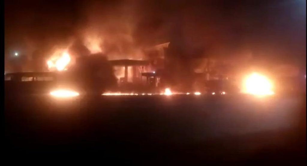 Fire Razes Petrol Stations  In Onitsha