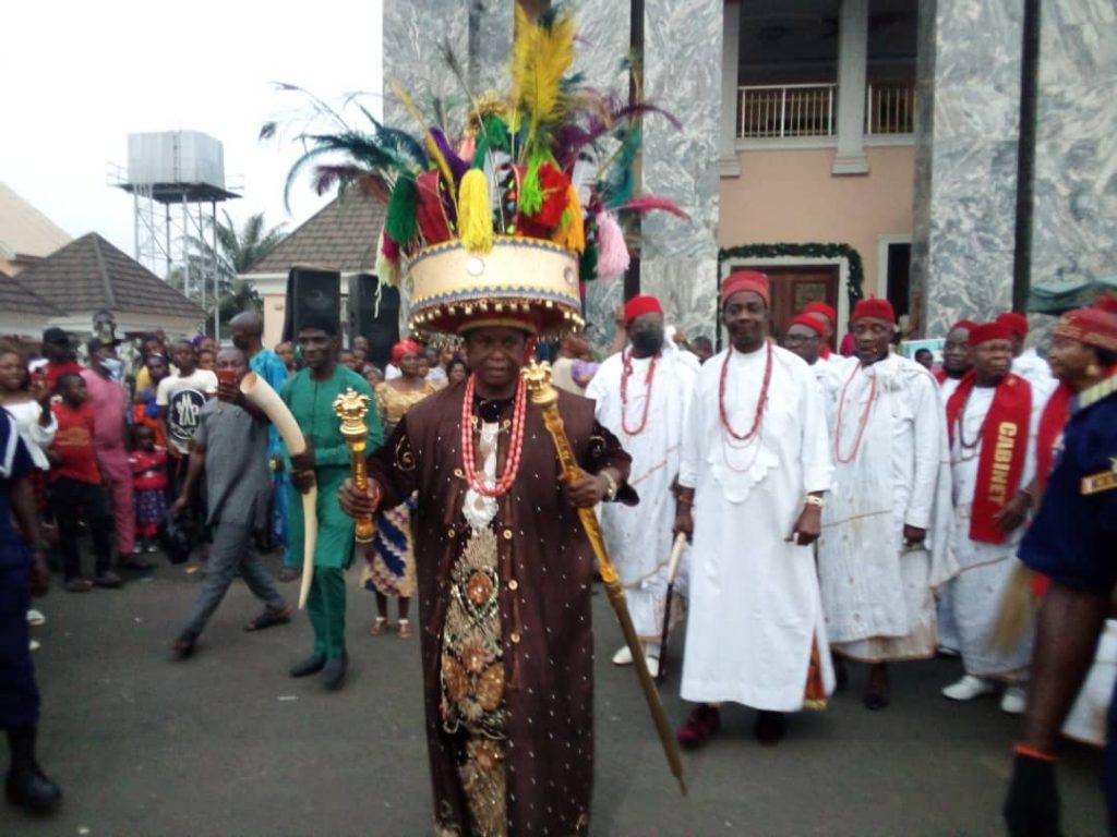 Traditional Ruler Of Umueri Anambra East Council Area Igwe Emeka Celebrates 5th Ovala Festival