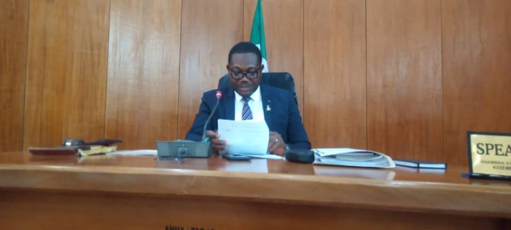 Anambra State Assembly  Passes Bill For Law To Manage Fund Accruing To The House From Consolidated Revenue Fund 