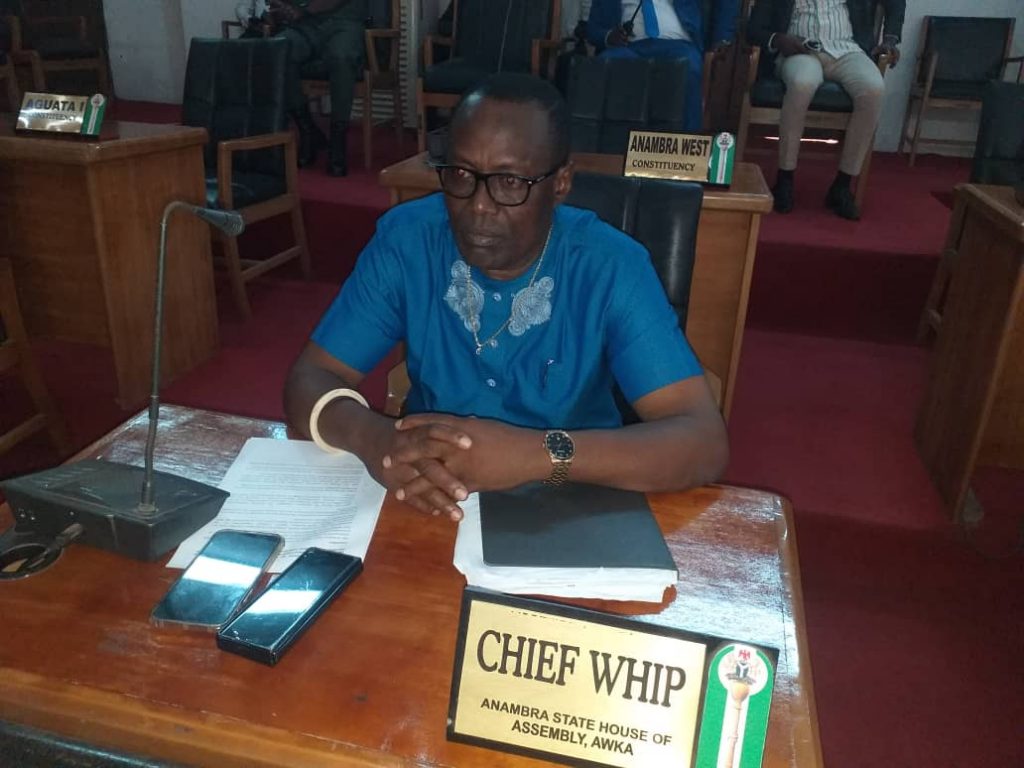 Member Representing Njikoka Two Pete Ibida Emerges New Chief Whip Anambra State  Assembly