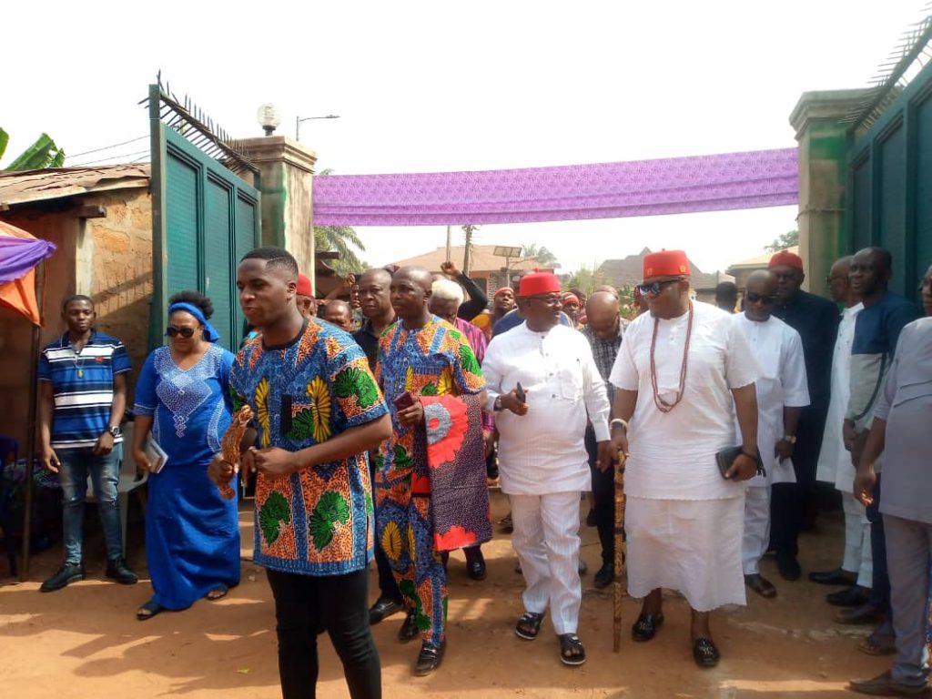 Obiano’s Deputy Chief Press Secretary Ozumba  Mourns Late Mother In-law, Mrs Christiana Nonyelu, Pays Condolence Visit At Abagana Njikoka Council Area