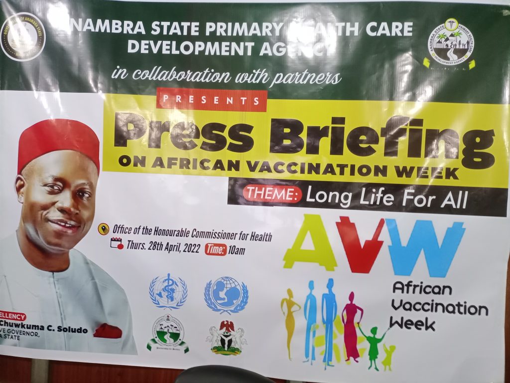 Anambra State Govt Commemorates  Global/African Vaccination Week.