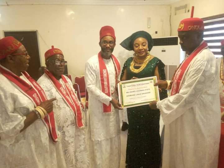 Anambra Traditional Prime Ministers  Confer Chieftaincy Title Of “Ezennia Ndionowu” On Azubuike  Enukeme,