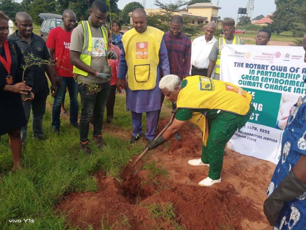 Over 30 Trees Planted At ABS Premises Awka By Rotary Club, Others