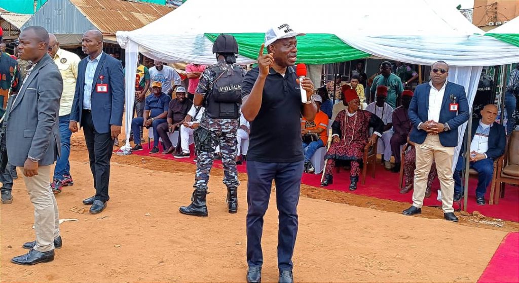 Soludo Inaugurates  Re-construction  Of   Y-Junction Road  Awka.