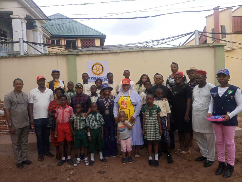 Rotary international Donates Hand Wash Bay to Sunbeam Primary  Secondary School, Nawfia