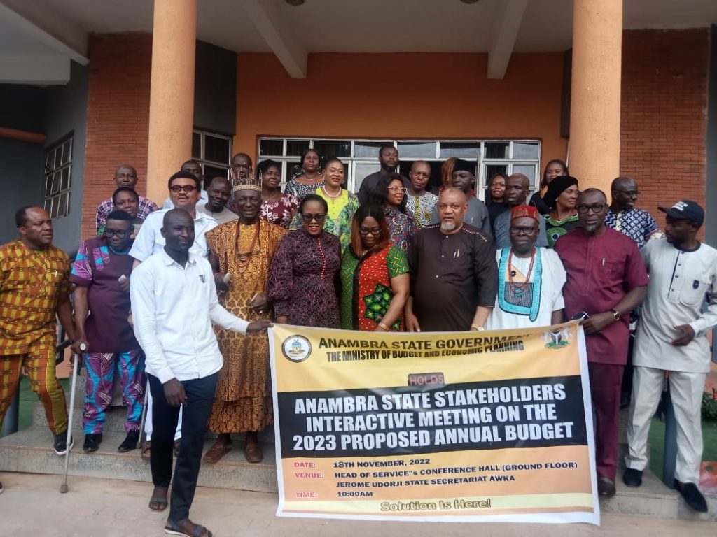 2023 ProposedBudget:  Anambra   Economic Planning And Budget Ministry Holds Stakeholders’ Interactive Meeting