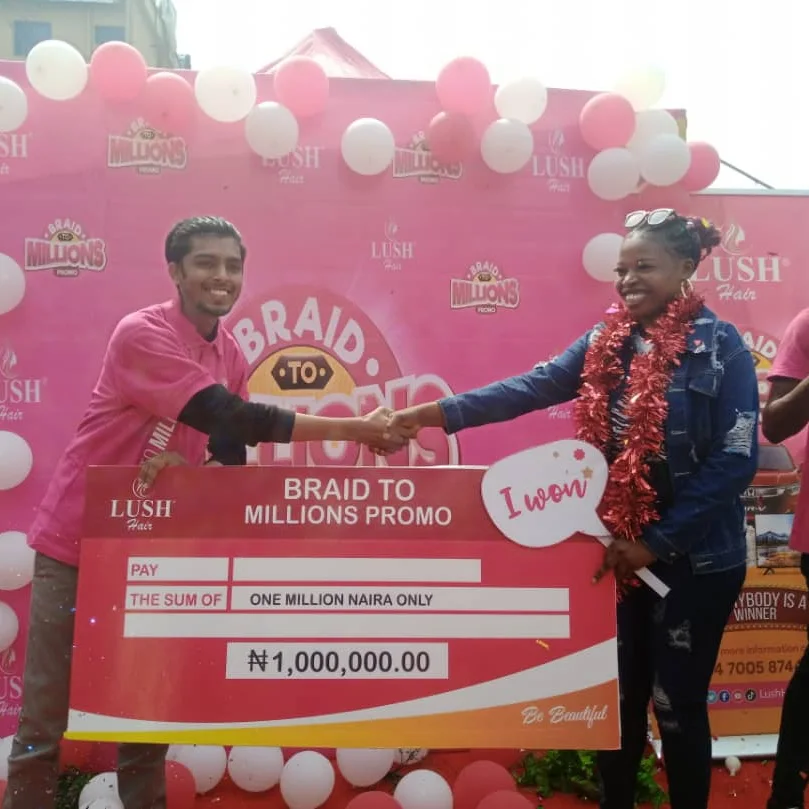 Cynthia Agbo Wins N1M In Lush Hair Ongoing Promo